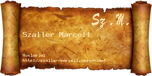 Szaller Marcell névjegykártya