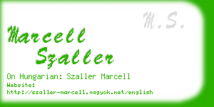 marcell szaller business card